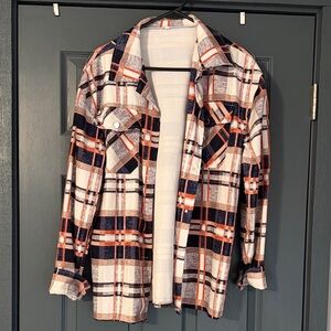 Plaid Button-Up Shirt Jacket